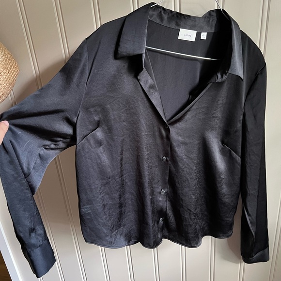 Wilfred Black Satin Blouse - Picture 2 of 4